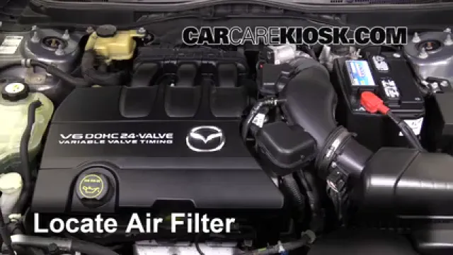 2010 Mazda 6 S 3.7L V6 Filtre à air (moteur) Changement